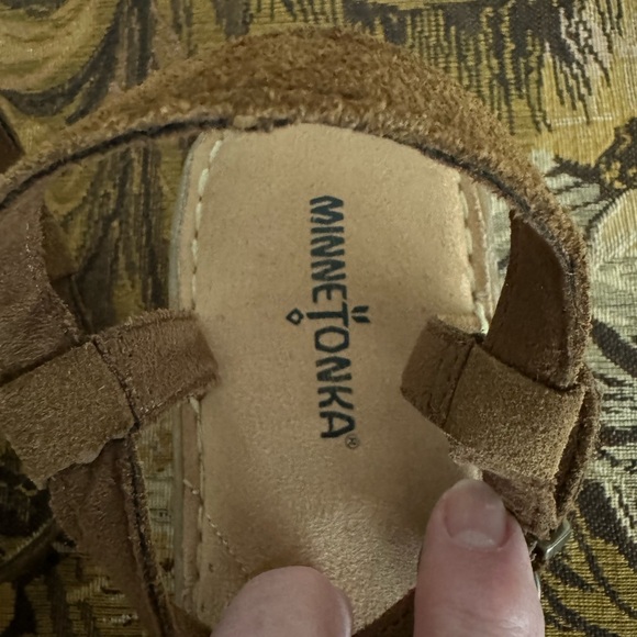 Minnetonka Beaded Leather Sandals EC Sz 7-7.5 - Picture 3 of 3